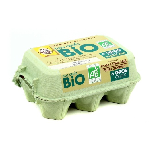 OEUF FERMIER BIO MOYEN X6
